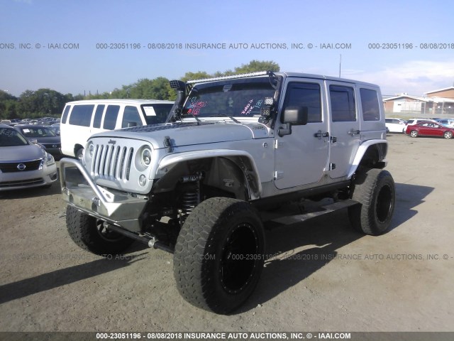 1J4GA39167L122793 - 2007 JEEP WRANGLER X SILVER photo 2