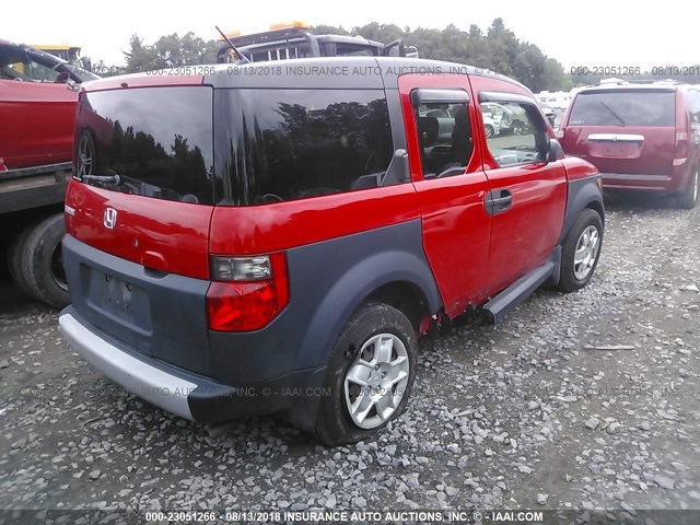 5J6YH28306L017887 - 2006 HONDA ELEMENT LX RED photo 4