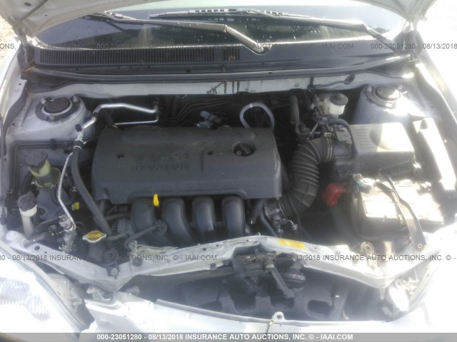 2T1KR30E78C718674 - 2008 TOYOTA COROLLA MATRIX XR SILVER photo 10