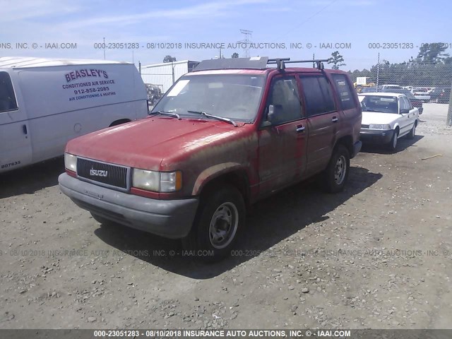 JACDH58V9N7901114 - 1992 ISUZU TROOPER S RED photo 2