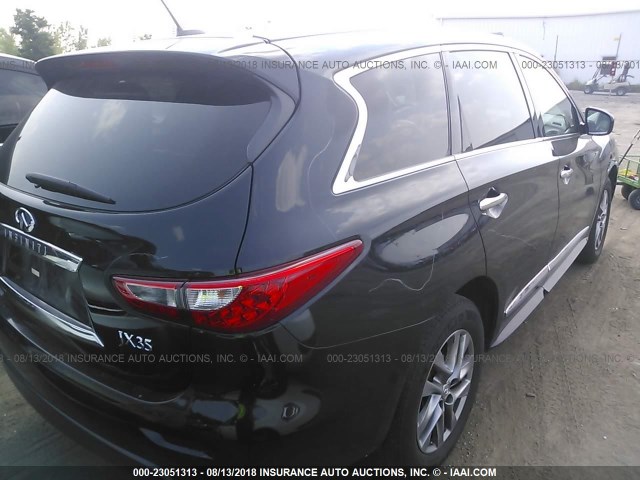 5N1AL0MM9DC306560 - 2013 INFINITI JX35 BLACK photo 4