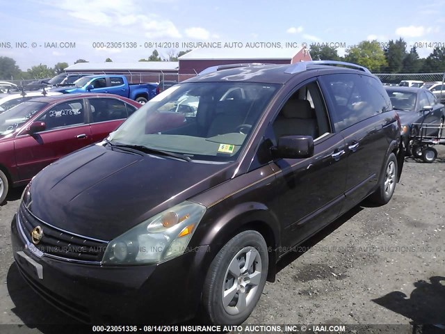 5N1BV28U77N101204 - 2007 NISSAN QUEST S/SE/SL BROWN photo 2