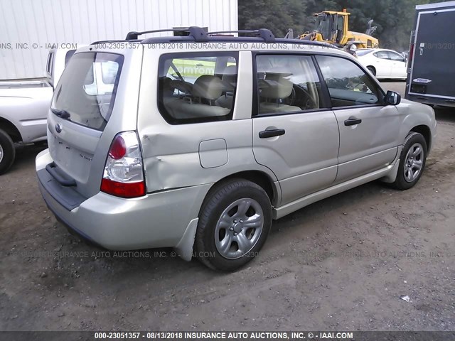 JF1SG63677H740797 - 2007 SUBARU FORESTER 2.5X/SPORTS 2.5X TAN photo 4