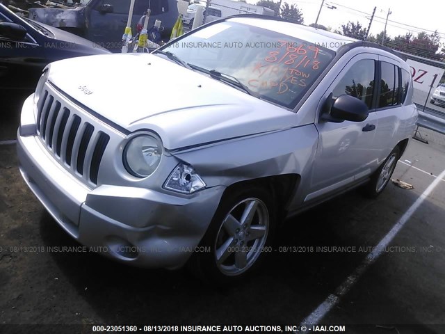 1J8FT57W57D197669 - 2007 JEEP COMPASS LIMITED SILVER photo 2