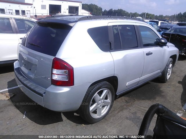 1J8FT57W57D197669 - 2007 JEEP COMPASS LIMITED SILVER photo 4