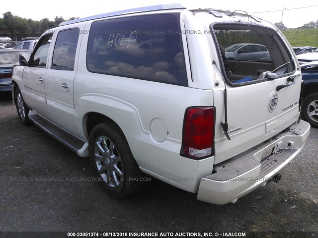 3GYFK66N45G126076 - 2005 CADILLAC ESCALADE ESV WHITE photo 3