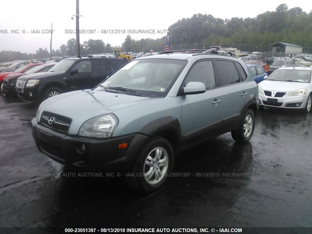 KM8JN72D16U462661 - 2006 HYUNDAI TUCSON GLS/LIMITED TEAL photo 2