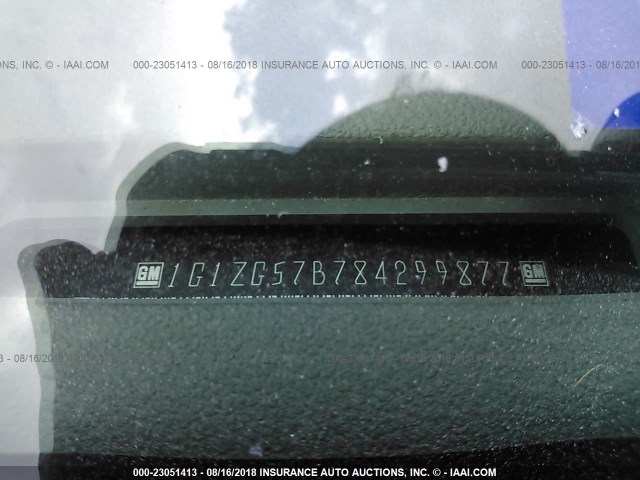 1G1ZG57B784299877 - 2008 CHEVROLET MALIBU LS 蓝色 照片 9