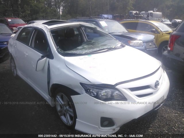 5YFBU4EE1DP177998 - 2013 TOYOTA COROLLA S/LE WHITE photo 1