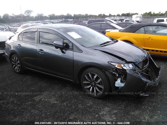 19XFB2F9XFE007429 - 2015 HONDA CIVIC EXL 灰色 照片 1
