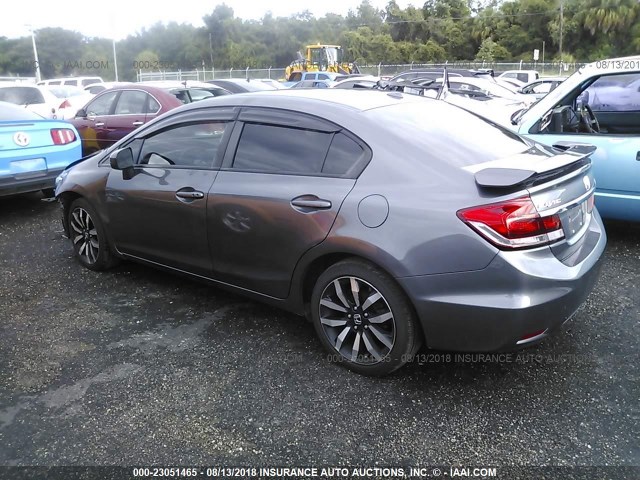 19XFB2F9XFE007429 - 2015 HONDA CIVIC EXL 灰色 照片 3