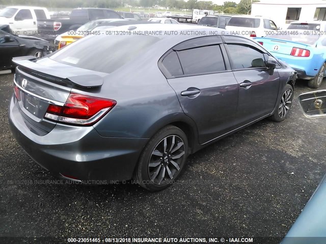 19XFB2F9XFE007429 - 2015 HONDA CIVIC EXL 灰色 照片 4