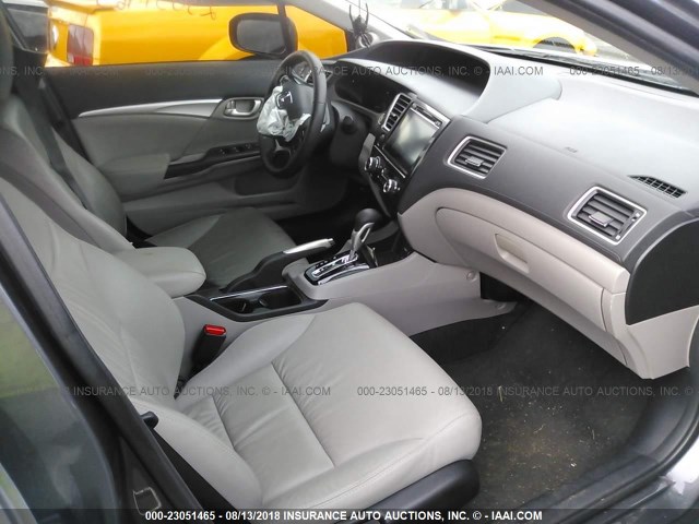 19XFB2F9XFE007429 - 2015 HONDA CIVIC EXL 灰色 照片 5