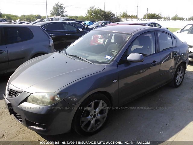 JM1BK32F081132316 - 2008 MAZDA 3 I GRAY photo 2