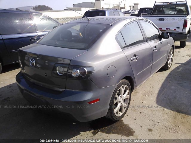 JM1BK32F081132316 - 2008 MAZDA 3 I GRAY photo 4