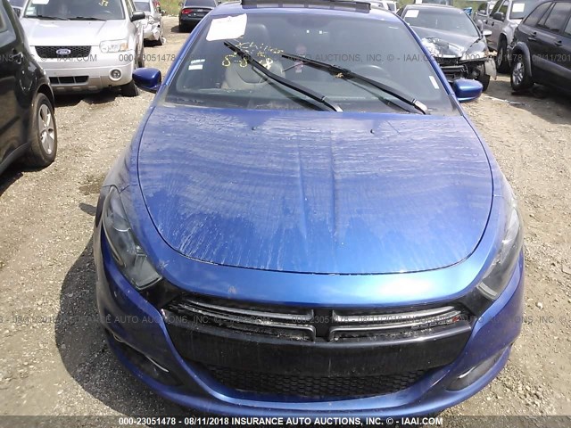 1C3CDFEB8ED833323 - 2014 DODGE DART GT BLUE photo 6