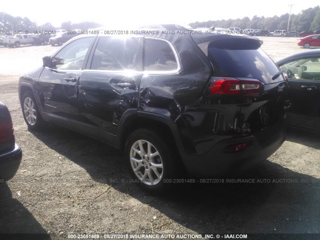 1C4PJLCB7EW231167 - 2014 JEEP CHEROKEE LATITUDE BLACK photo 3