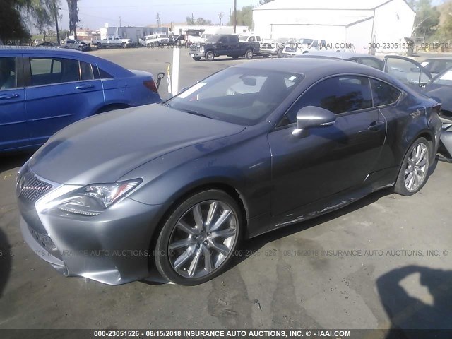 JTHHA5BC1G5001626 - 2016 LEXUS RC 200T GRAY photo 2