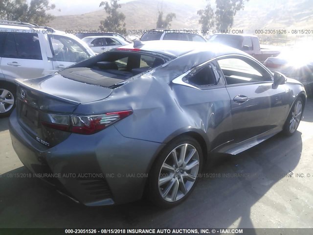 JTHHA5BC1G5001626 - 2016 LEXUS RC 200T GRAY photo 4