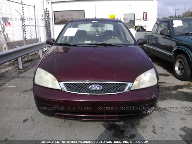 1FAFP34N17W270820 - 2007 FORD FOCUS ZX4/S/SE/SES MAROON photo 6