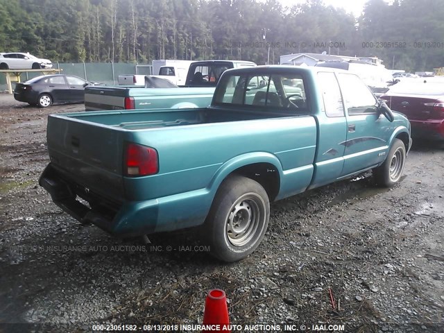 1GCCS1942T8152239 - 1996 CHEVROLET S TRUCK S10 GREEN photo 4