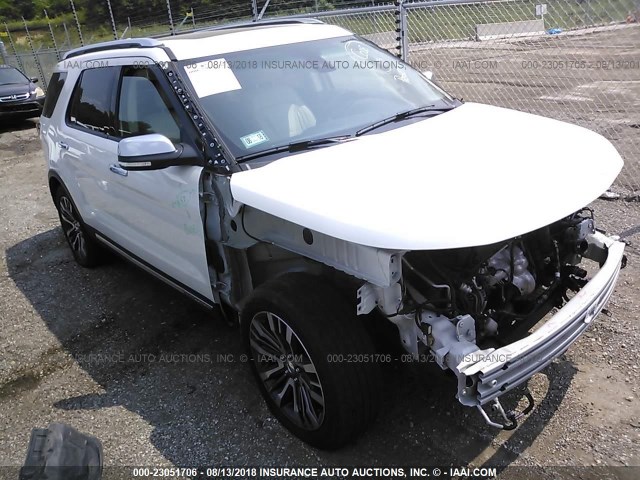 1FM5K8HTXGGB60090 - 2016 FORD EXPLORER PLATINUM WHITE photo 1