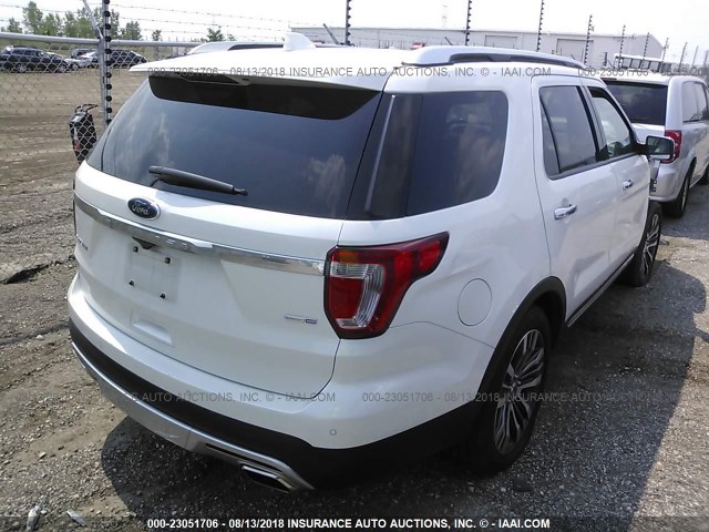 1FM5K8HTXGGB60090 - 2016 FORD EXPLORER PLATINUM WHITE photo 4