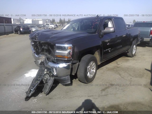 3GCUKREC1GG252722 - 2016 CHEVROLET SILVERADO K1500 LT BROWN photo 2