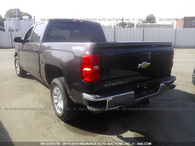 3GCUKREC1GG252722 - 2016 CHEVROLET SILVERADO K1500 LT BROWN photo 3