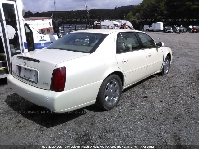 1G6KF57932U190593 - 2002 CADILLAC DEVILLE DTS WHITE photo 4