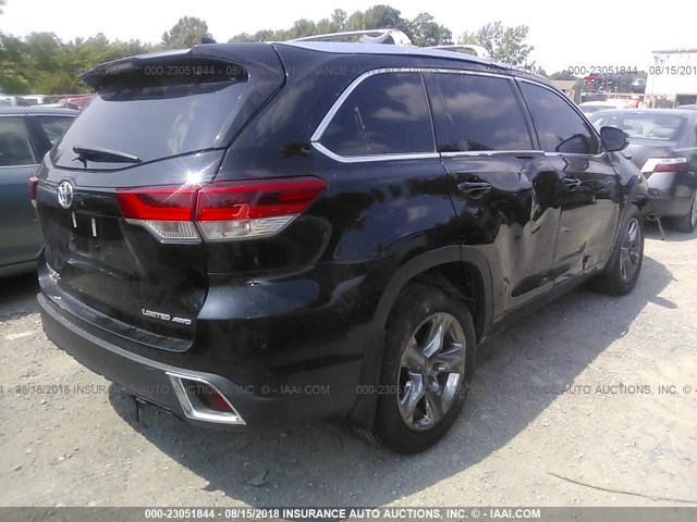 5TDDZRFHXJS487117 - 2018 TOYOTA HIGHLANDER LIMITED/LTD PLATINUM BLACK photo 4