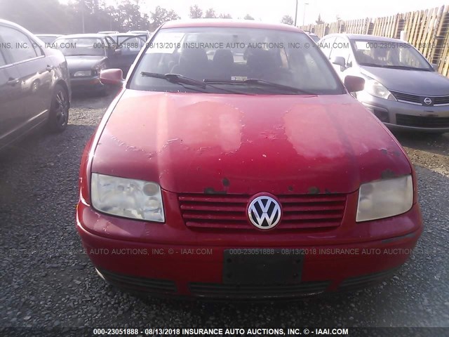 3VWSC29M4XM068484 - 1999 VOLKSWAGEN JETTA GLS RED photo 6