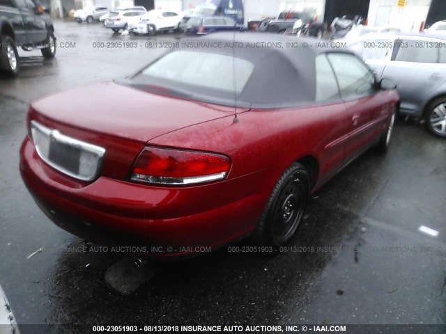 1C3EL55R06N211992 - 2006 CHRYSLER SEBRING TOURING RED photo 4