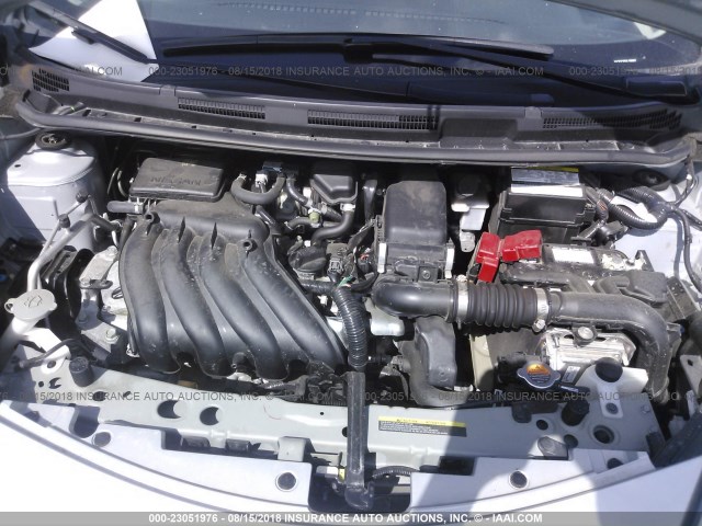 3N1CE2CP5HL358697 - 2017 NISSAN VERSA NOTE S/S PLUS/SV/SL/SR SILVER photo 10