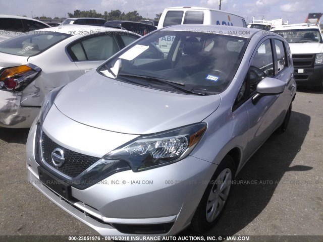 3N1CE2CP5HL358697 - 2017 NISSAN VERSA NOTE S/S PLUS/SV/SL/SR SILVER photo 2