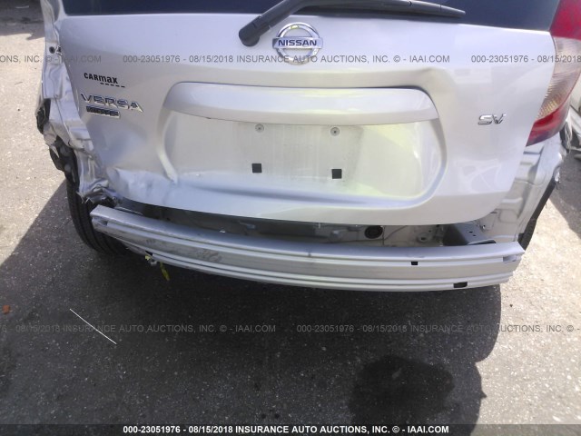 3N1CE2CP5HL358697 - 2017 NISSAN VERSA NOTE S/S PLUS/SV/SL/SR SILVER photo 6