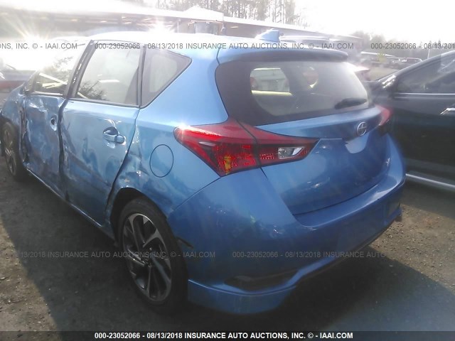 JTNKARJE0GJ516167 - 2016 TOYOTA SCION IM BLUE photo 3