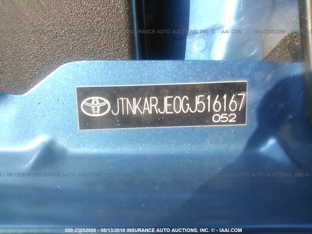 JTNKARJE0GJ516167 - 2016 TOYOTA SCION IM BLUE photo 9