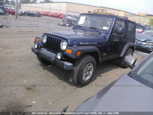 1J4FA69S74P718473 - 2004 JEEP WRANGLER / TJ RUBICON BLUE photo 2