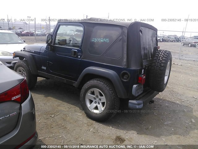 1J4FA69S74P718473 - 2004 JEEP WRANGLER / TJ RUBICON BLUE photo 3