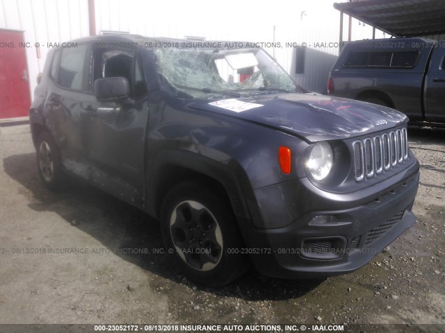 ZACCJAAT9GPD42463 - 2016 JEEP RENEGADE SPORT Մոխրագույն լուսանկար 1