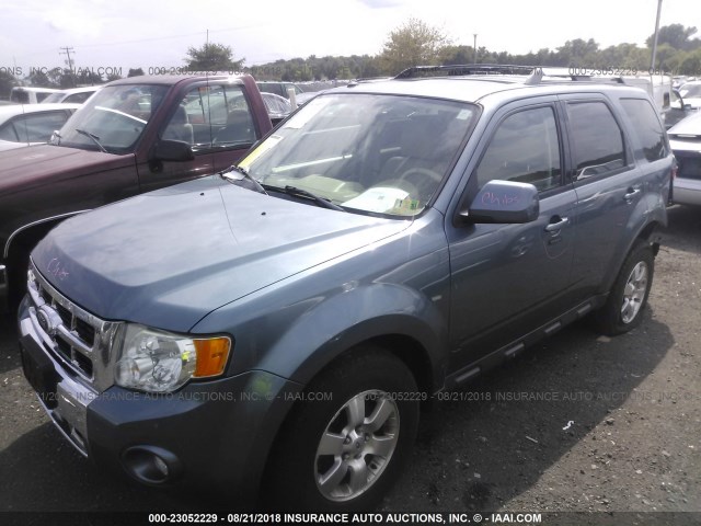 1FMCU9EG1BKA12172 - 2011 FORD ESCAPE LIMITED BLUE photo 2