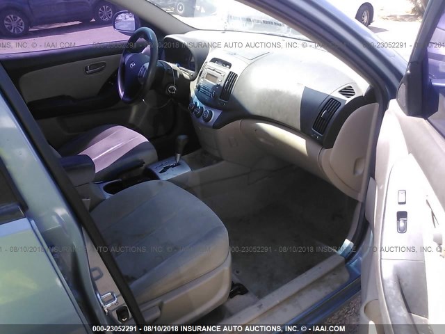 KMHDU46D27U225400 - 2007 HYUNDAI ELANTRA GLS/SE/LIMITED BLUE photo 5