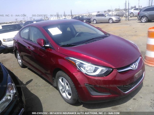 5NPDH4AE4EH540991 - 2014 HYUNDAI ELANTRA SE/SPORT/LIMITED RED photo 1