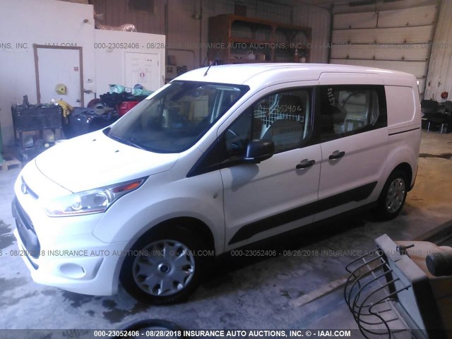 NM0LS7F78E1142258 - 2014 FORD TRANSIT CONNECT XLT WHITE photo 2