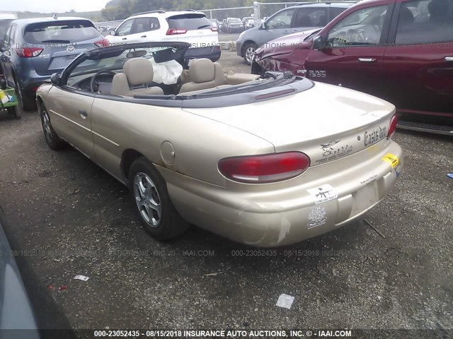 3C3EL45XXWT236925 - 1998 CHRYSLER SEBRING JX GOLD photo 3