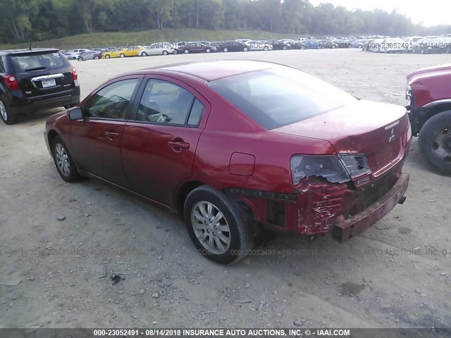 4A3AB36F19E028043 - 2009 MITSUBISHI GALANT ES RED photo 3