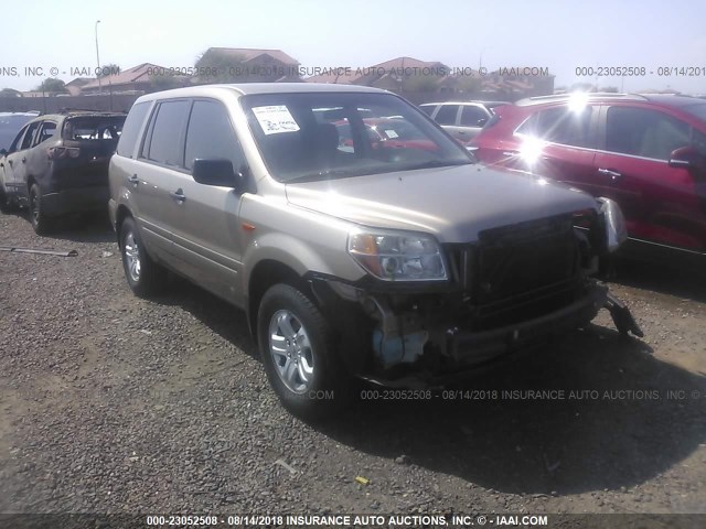 5FNYF281X7B002084 - 2007 HONDA PILOT LX Dark Brown photo 1