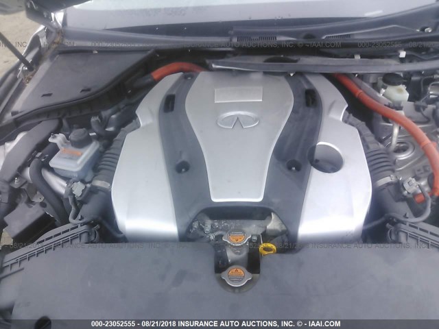 JN1AV7AR4EM700277 - 2014 INFINITI Q50 HYBRID PREMIUM/SPORT SILVER photo 10