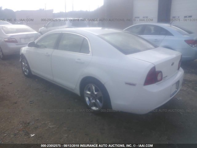 1G1ZH57B094268971 - 2009 CHEVROLET MALIBU 1LT WHITE photo 3